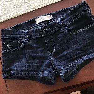 Abercrombie blue denim shorts
